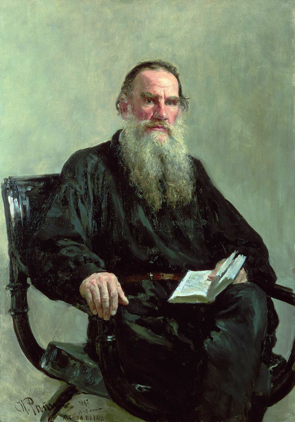 Repin's 1887 portrait of Tolstoy