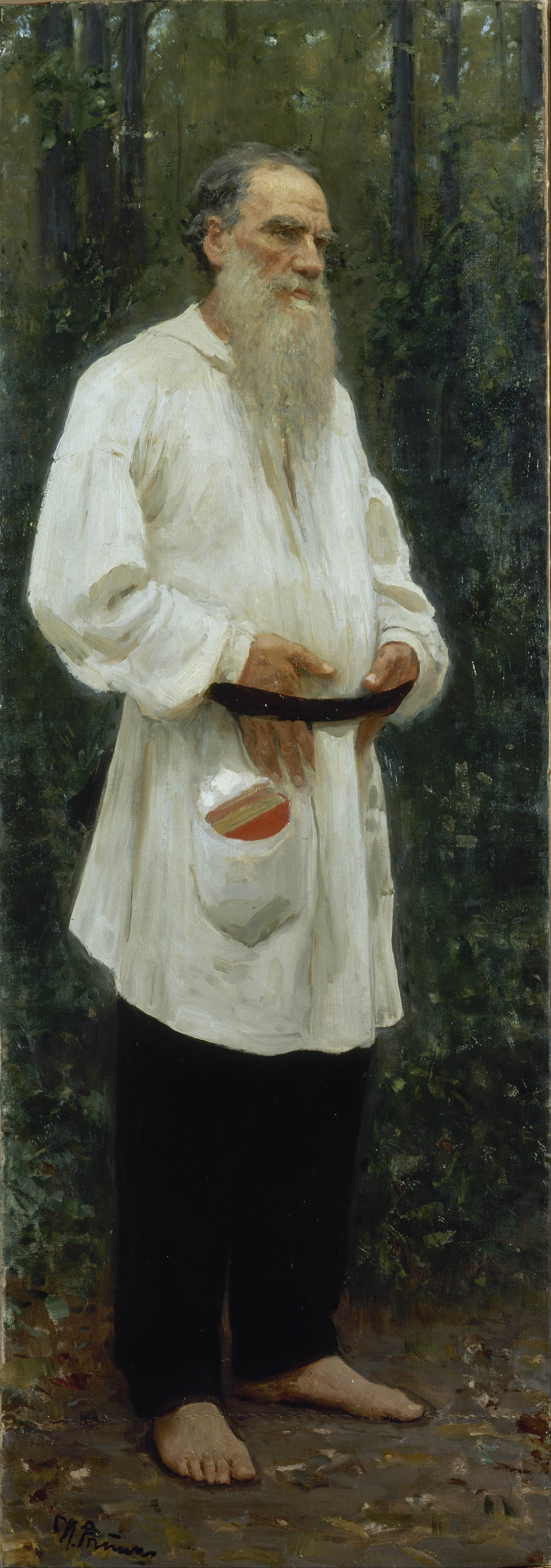 Ilya Repin, Leo Tolstoy barefoot, 1901, State Russian Museum
