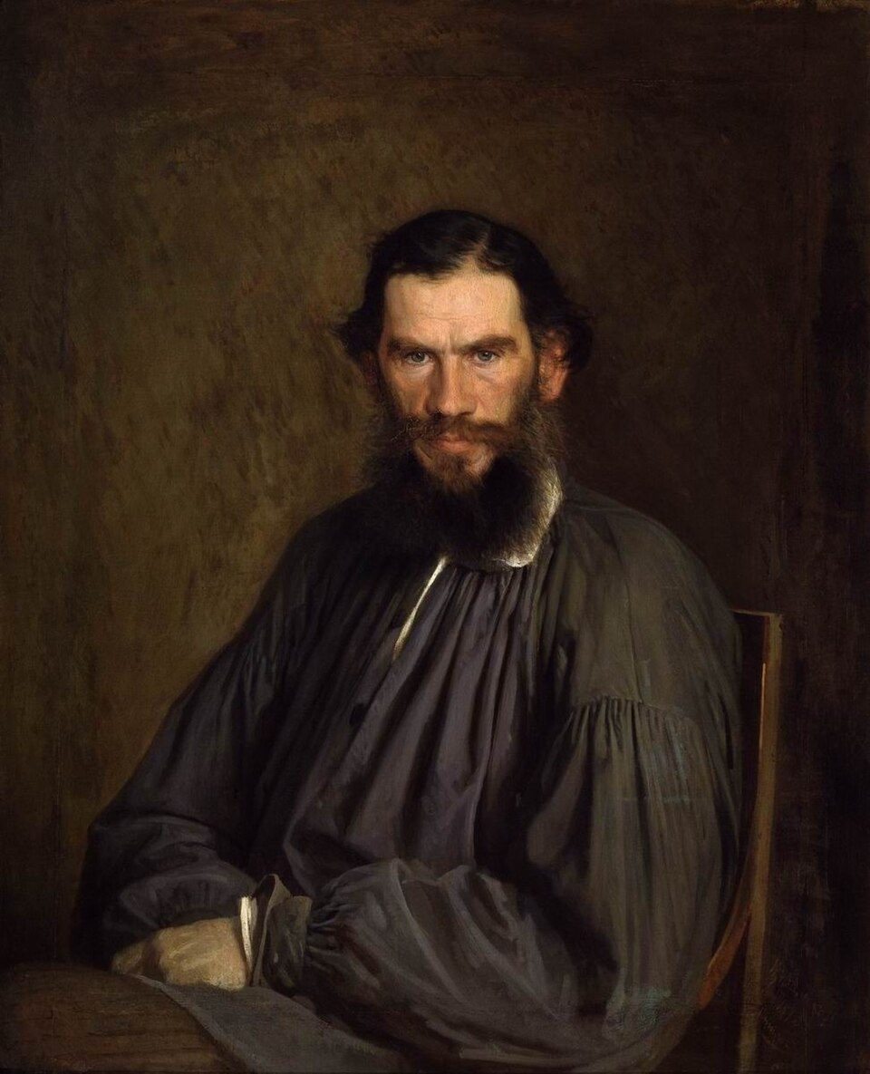 Ivan Kramskoy's 1873 oil portrait of Leo Tolstoy