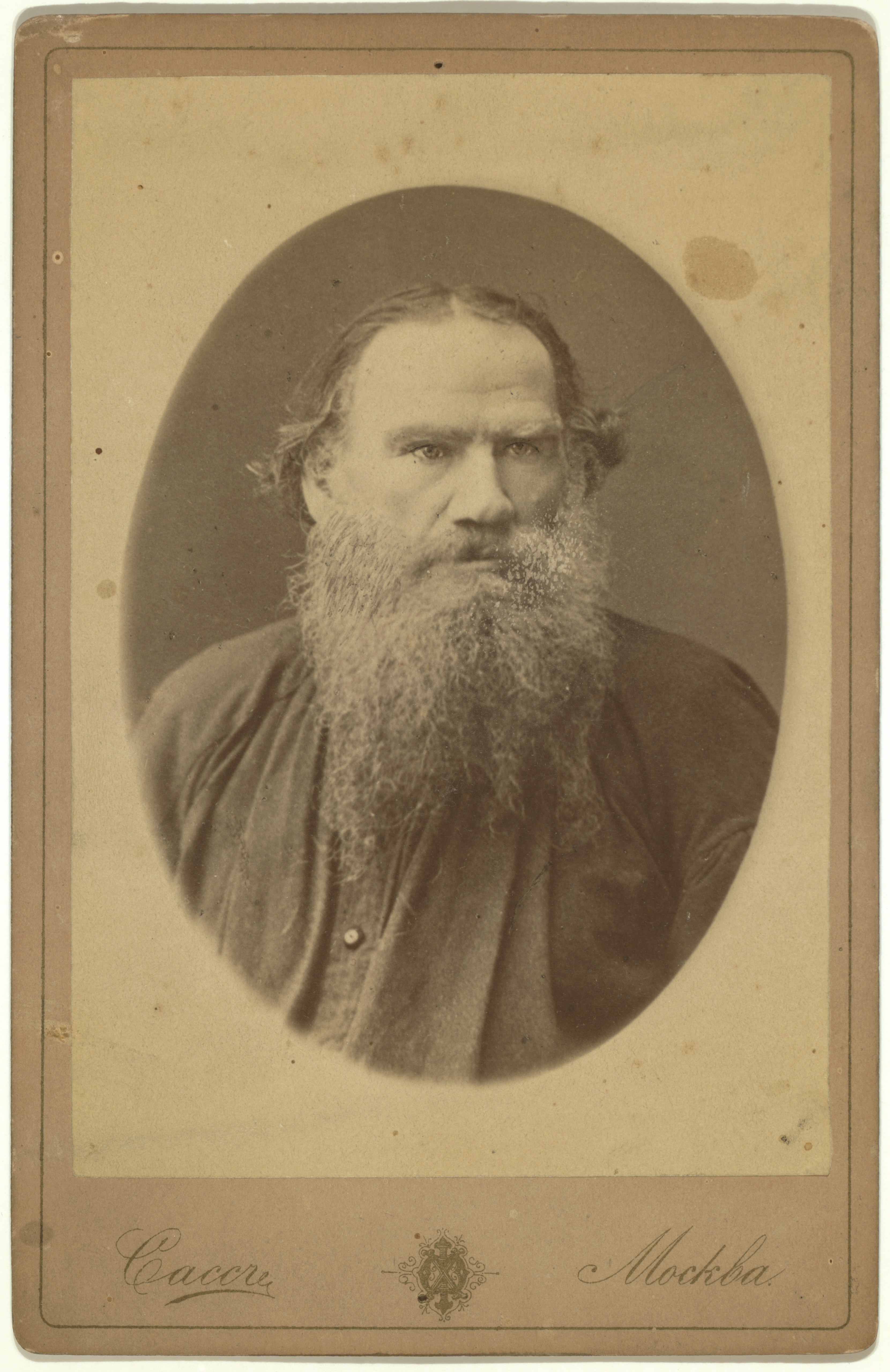 Leo Tolstoy, half-length portrait, 1880