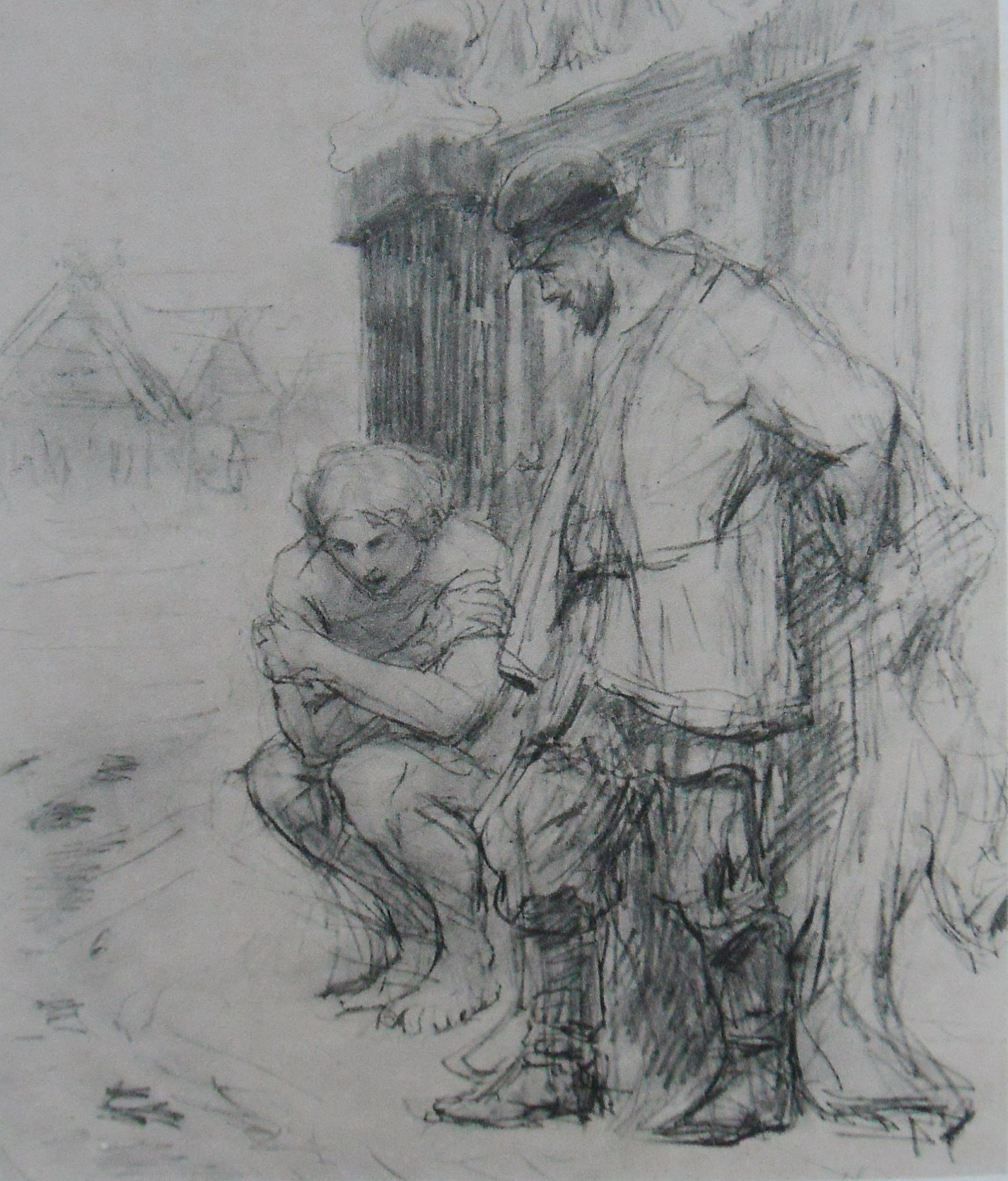Repin, the angel meets the cobbler, 1881