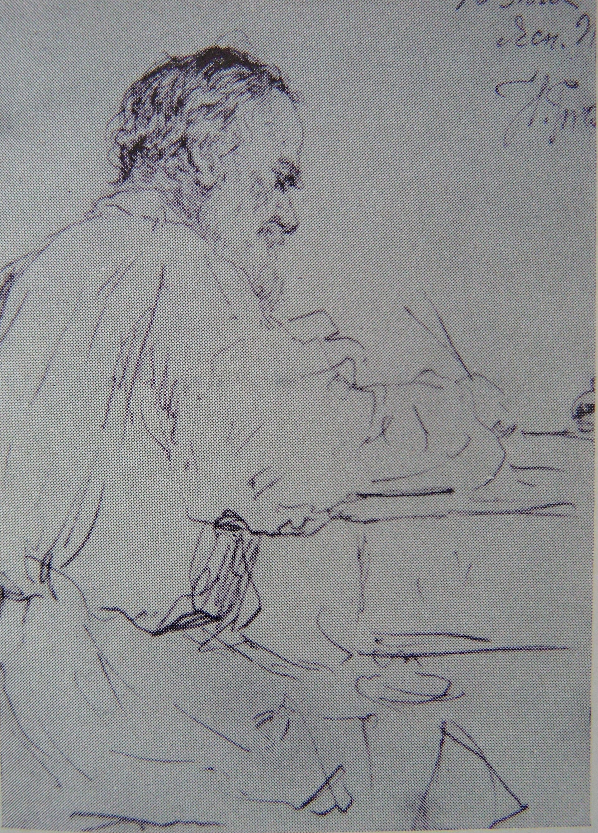 Ilya Repin, Tolstoy working at his desk in Yasnaya Polyana, 1891