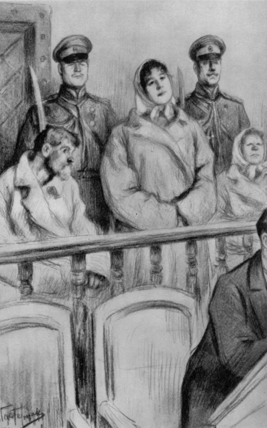 Pasternak illustration: Katyusha Maslova at the dock