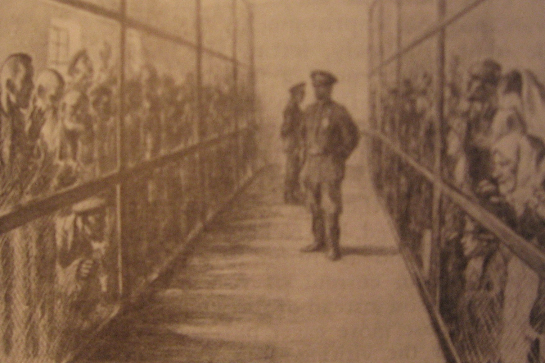 Pasternak illustration: prison visiting corridor