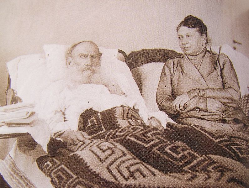 Leo Tolstoy and Sofia Tolstaya at Gaspra, Crimea, May 1902
