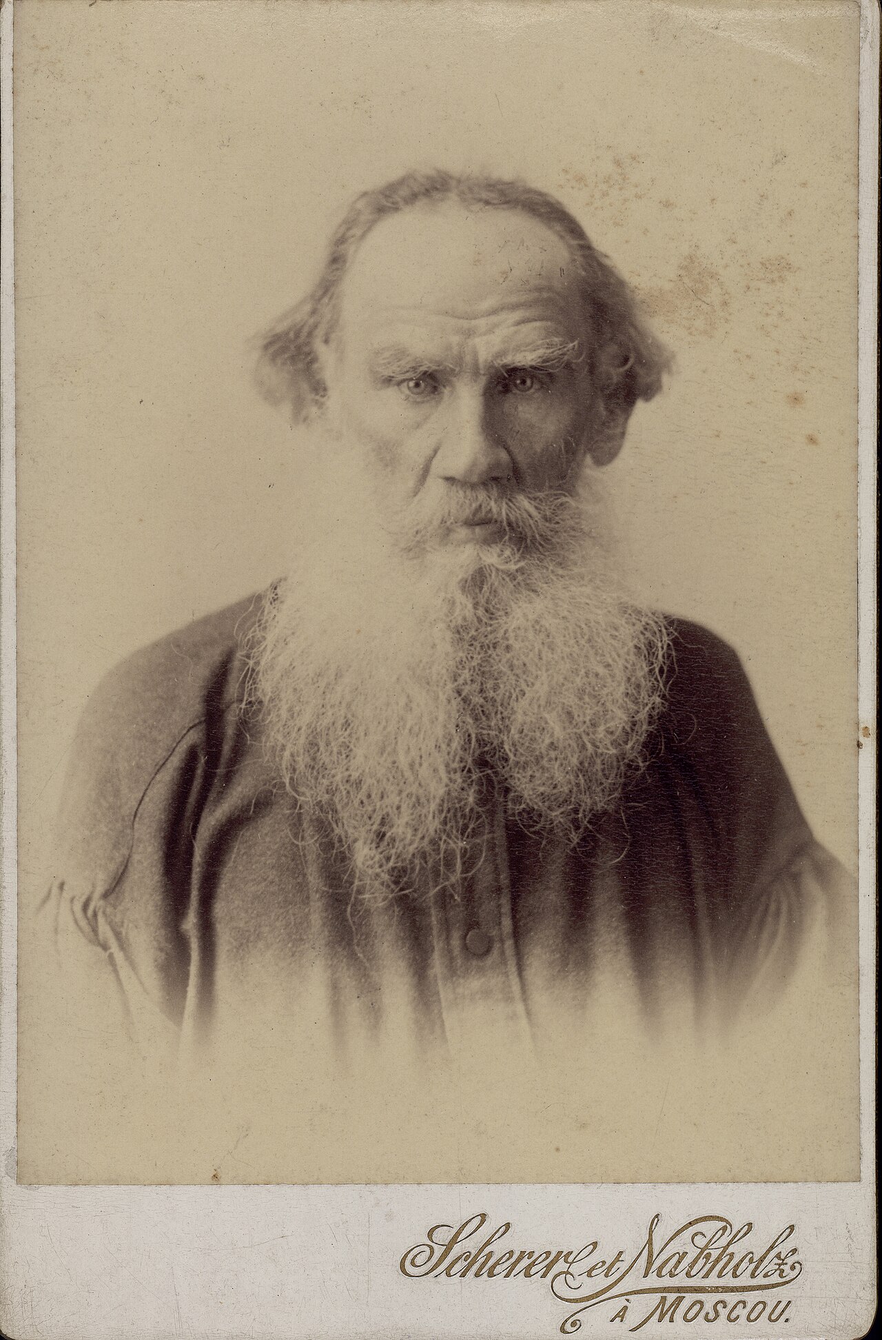Leo Tolstoy, studio photograph, 1896