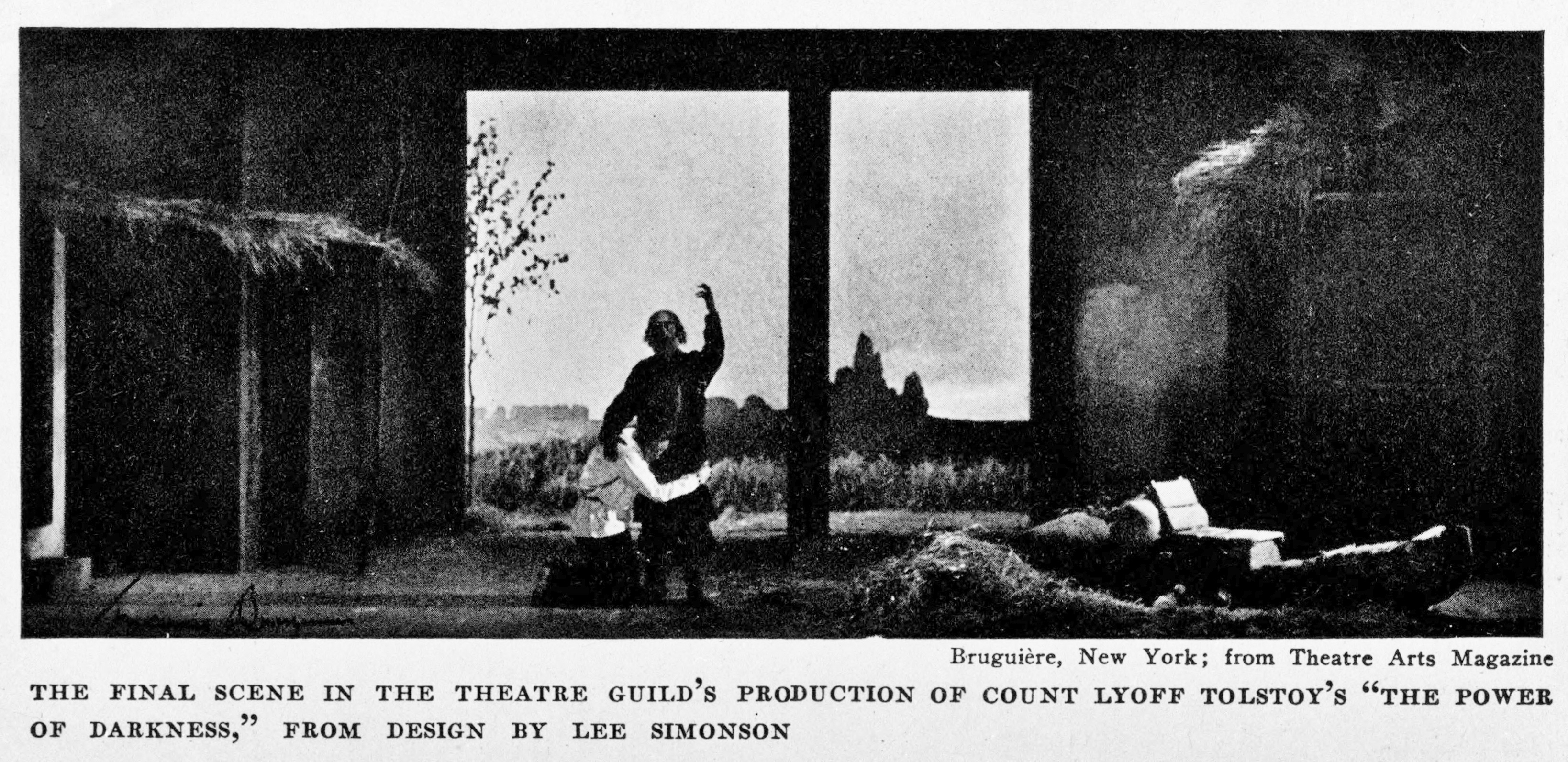 Scene from a staging of The Power of Darkness, 1922
